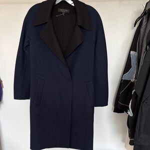 rag & bone Navy and Black Trench Coat